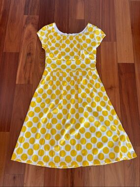 Yellow polka dot dress